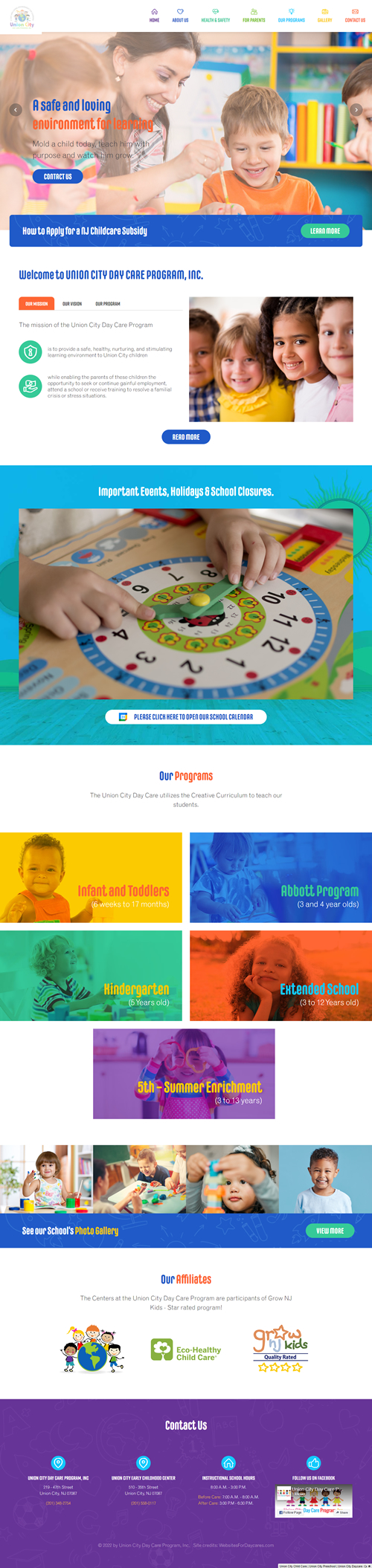 Custom Child Care Website Design by Websites for Daycares
